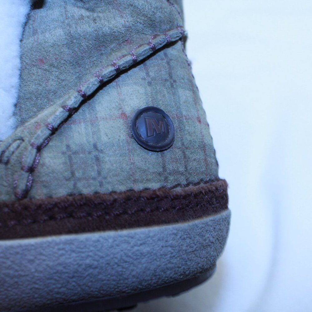 Merrell SZ 7.5 High Sage SPIRIT TIBET Thinsulate Polartec Shearling Boots J20048 - Picture 16 of 16